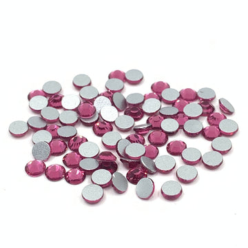 Fuchsia Rhinestone flatbacks ss34 with foil back