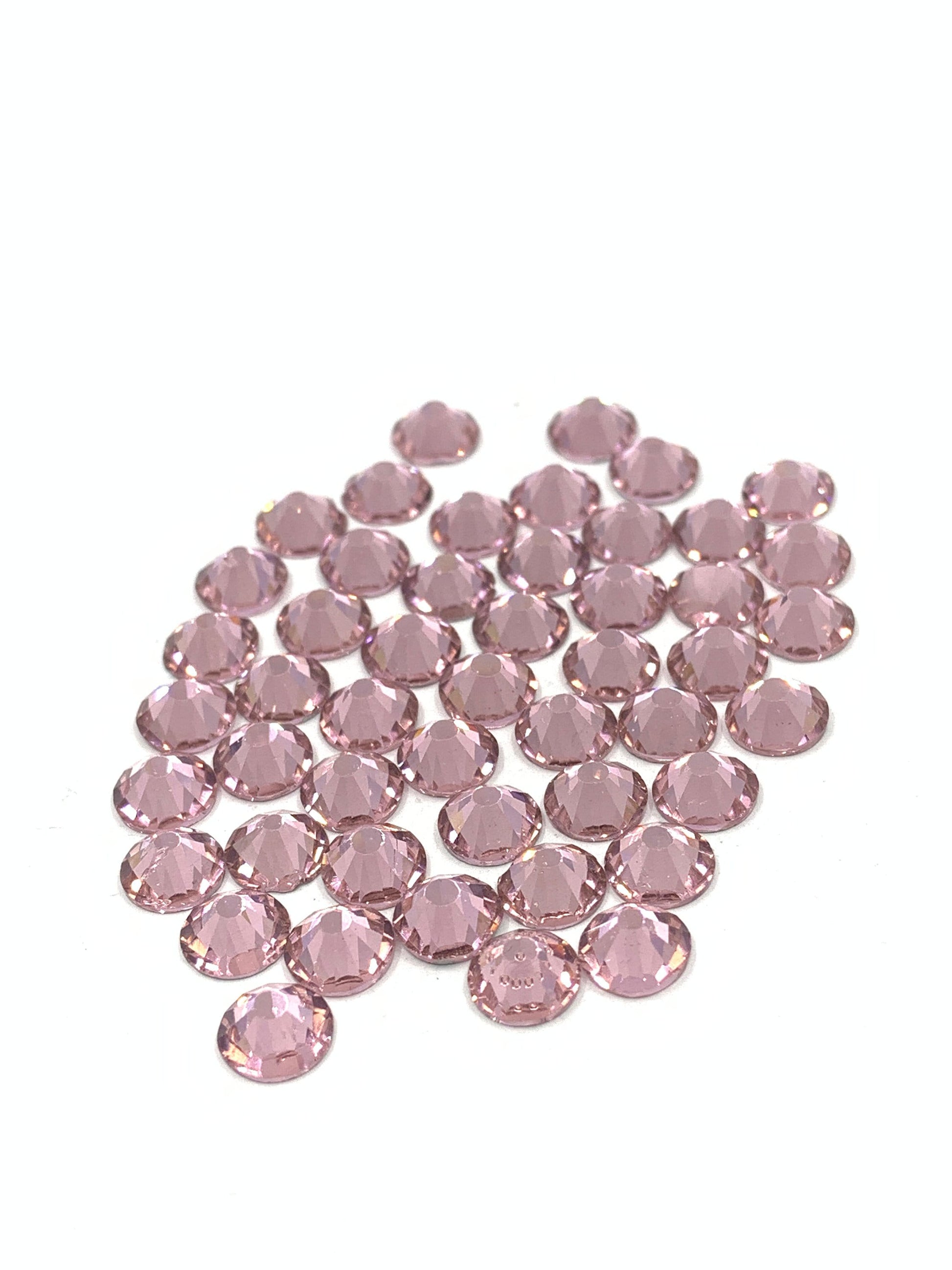 Non Hotfix Light Pink Rhinestone Flatbacks, ss20, ss30 