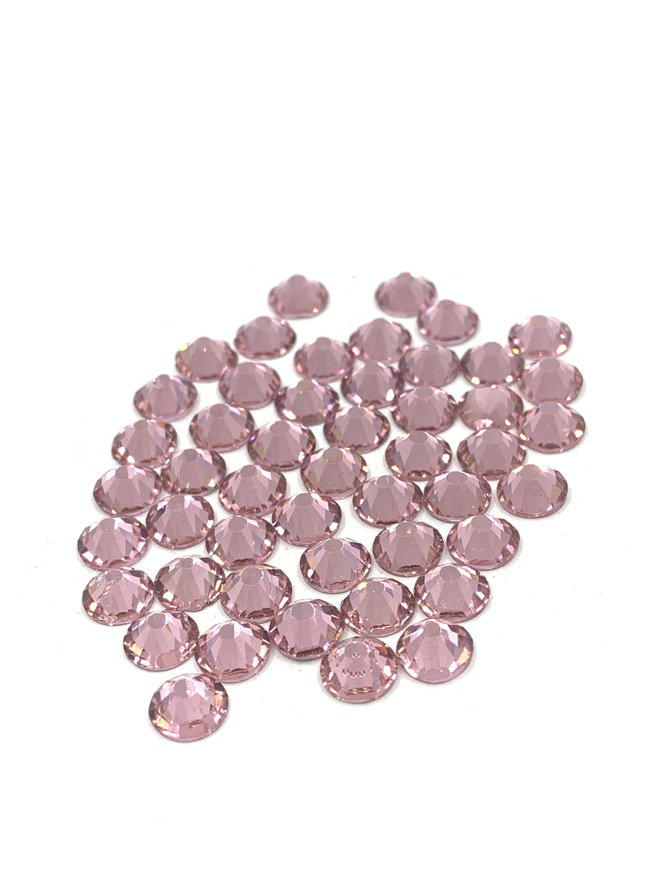 Non Hotfix Light Pink Rhinestone Flatbacks, ss20, ss30 