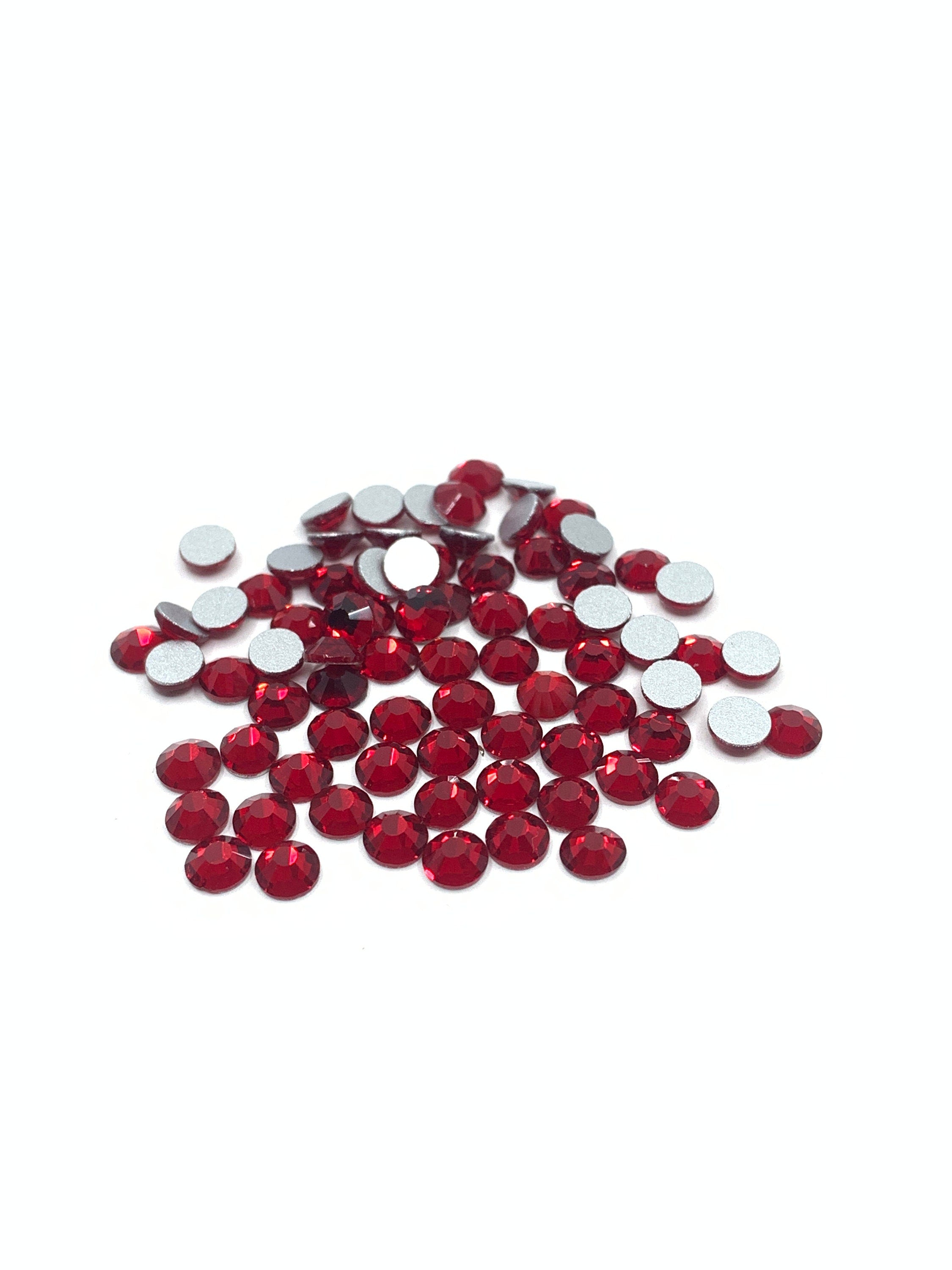 Non Hotfix Red Rhinestone Flatbacks