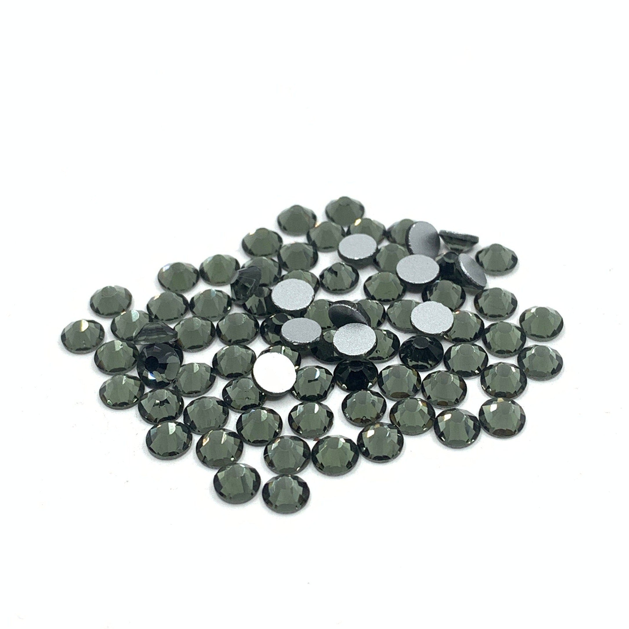 Non hotfix black rhinestone flatbacks, ss16, ss20