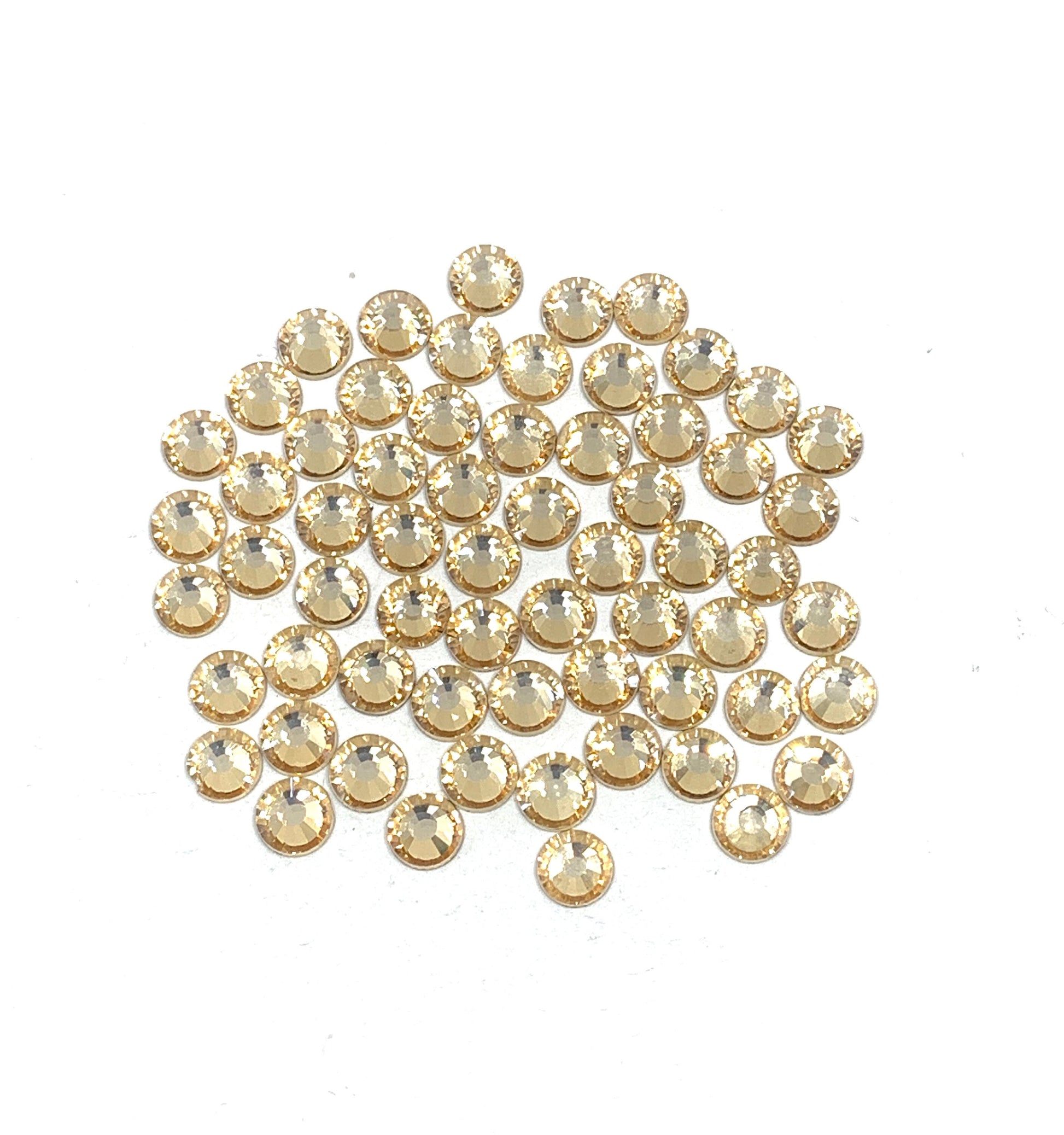 Non Hotfix Golden Shadow Rhinestone Flatbacks with foil back