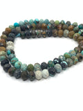 Mix turquoise faceted rondelle beads