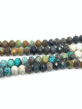 Mix Turquoise faceted Rondelle Beads