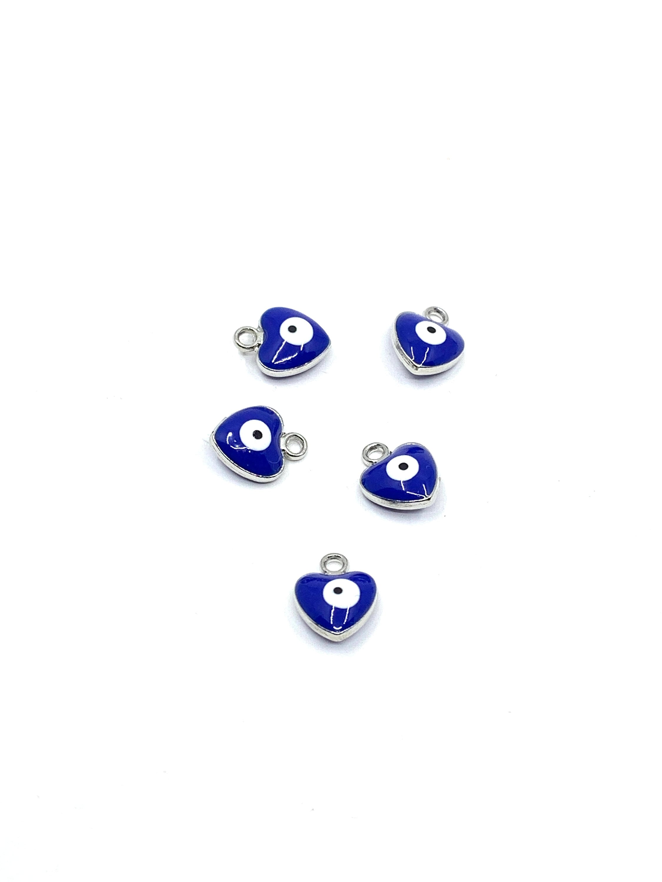 Heart Shape Pink Evil Eye Charm | Bellaire Wholesale