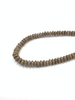 Wood jasper disc rondelle beads