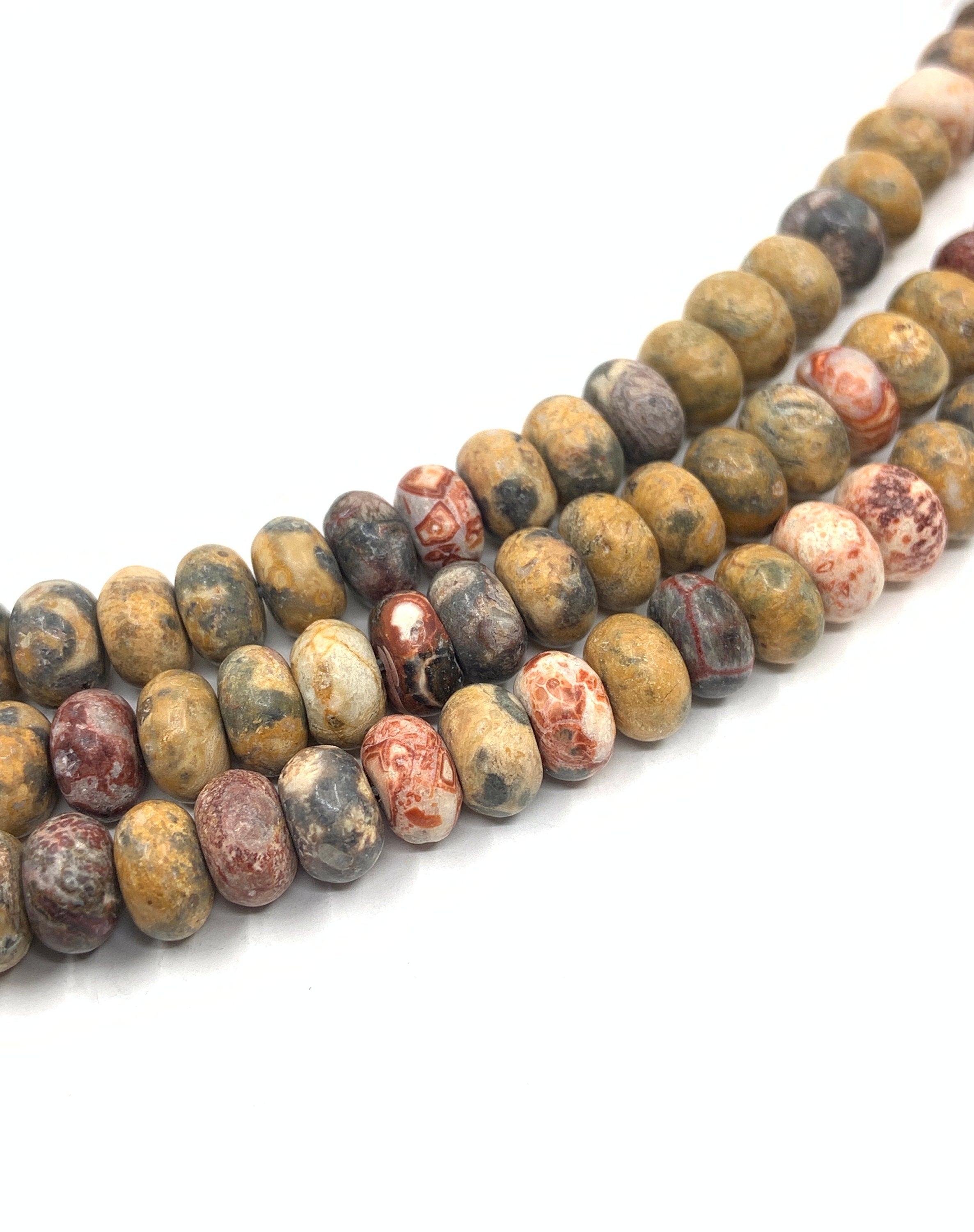 Donut shape mixed jasper beads