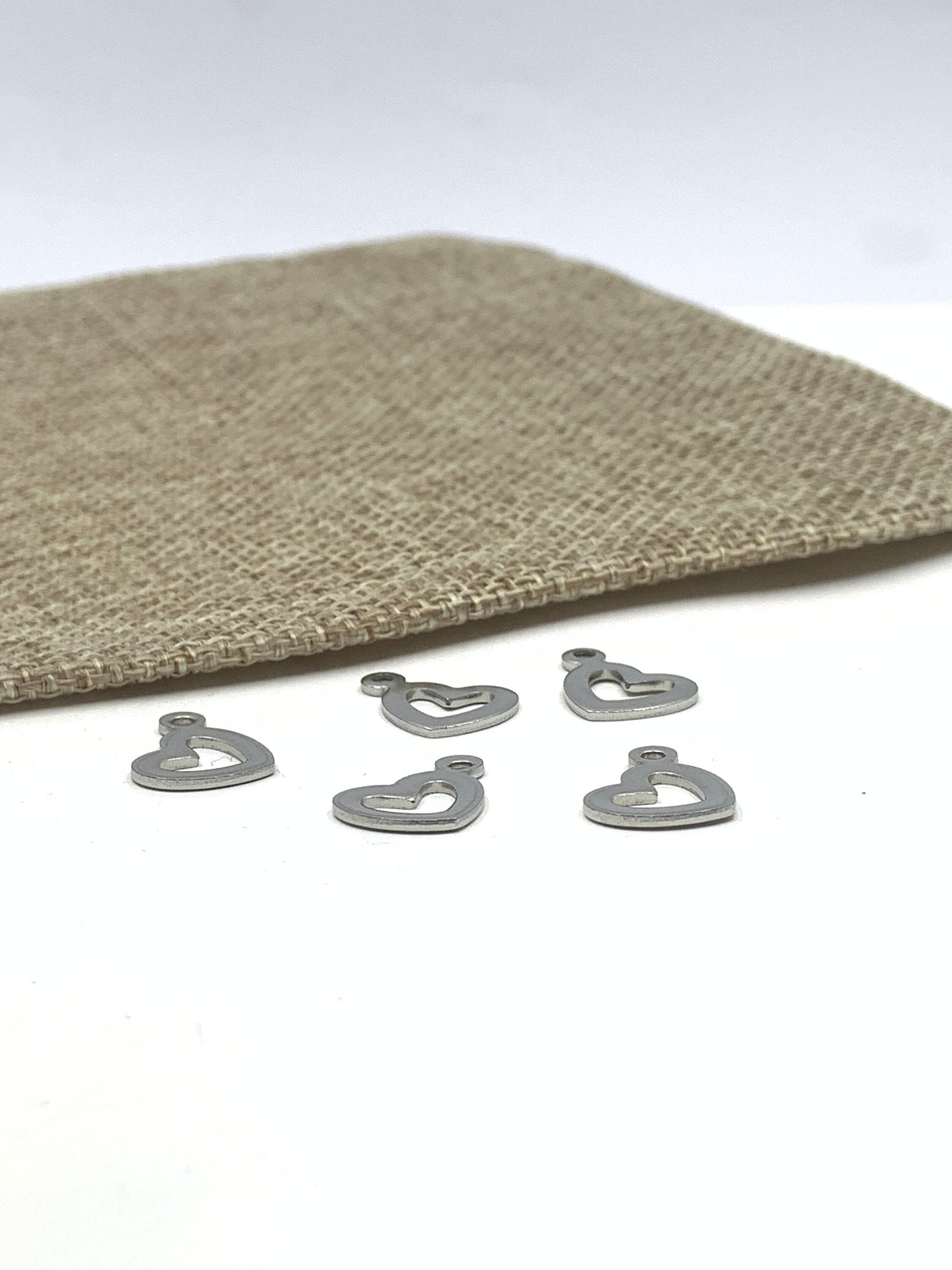 Stainless Steel Floating Heart Charm | Bellaire Wholesale