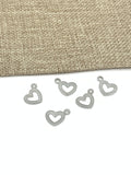 Stainless Steel Floating Heart Charm | Bellaire Wholesale