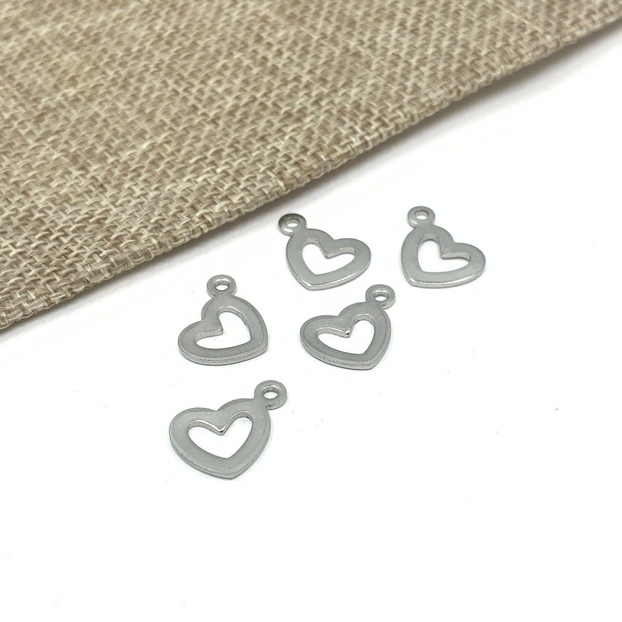 Stainless Steel Floating Heart Charm | Bellaire Wholesale