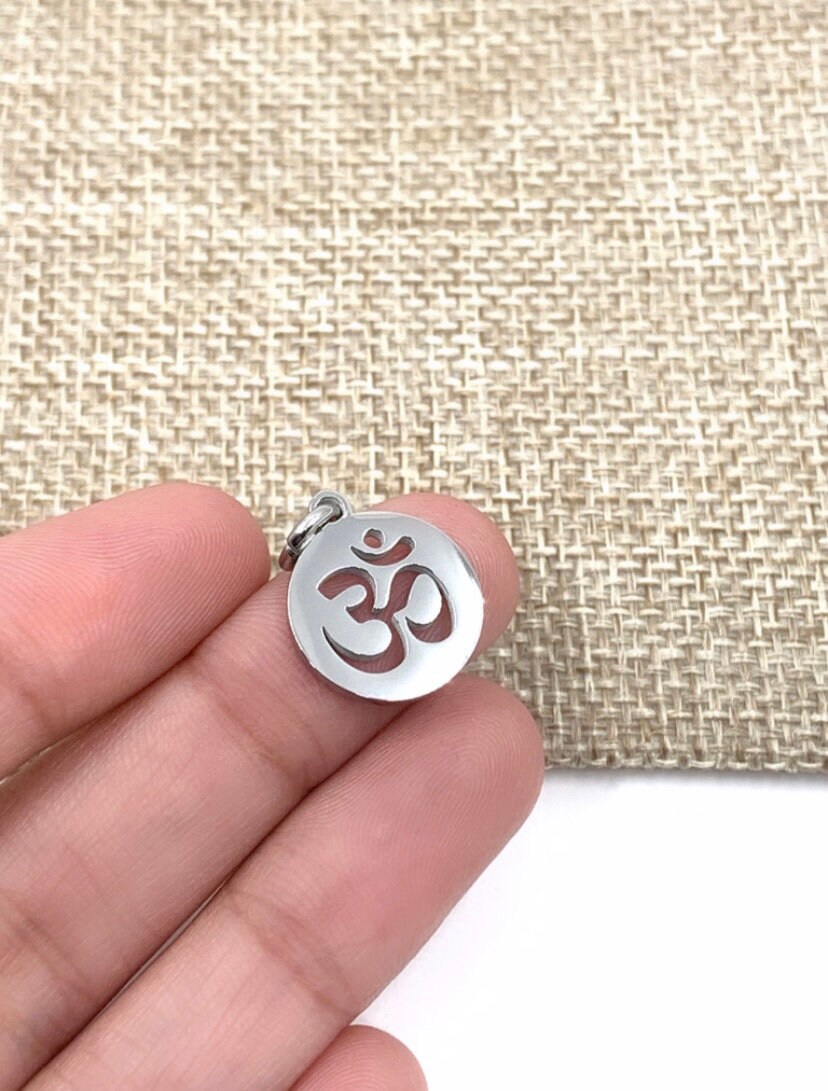 Stainless Steel Om Charm | Bellaire Wholesale