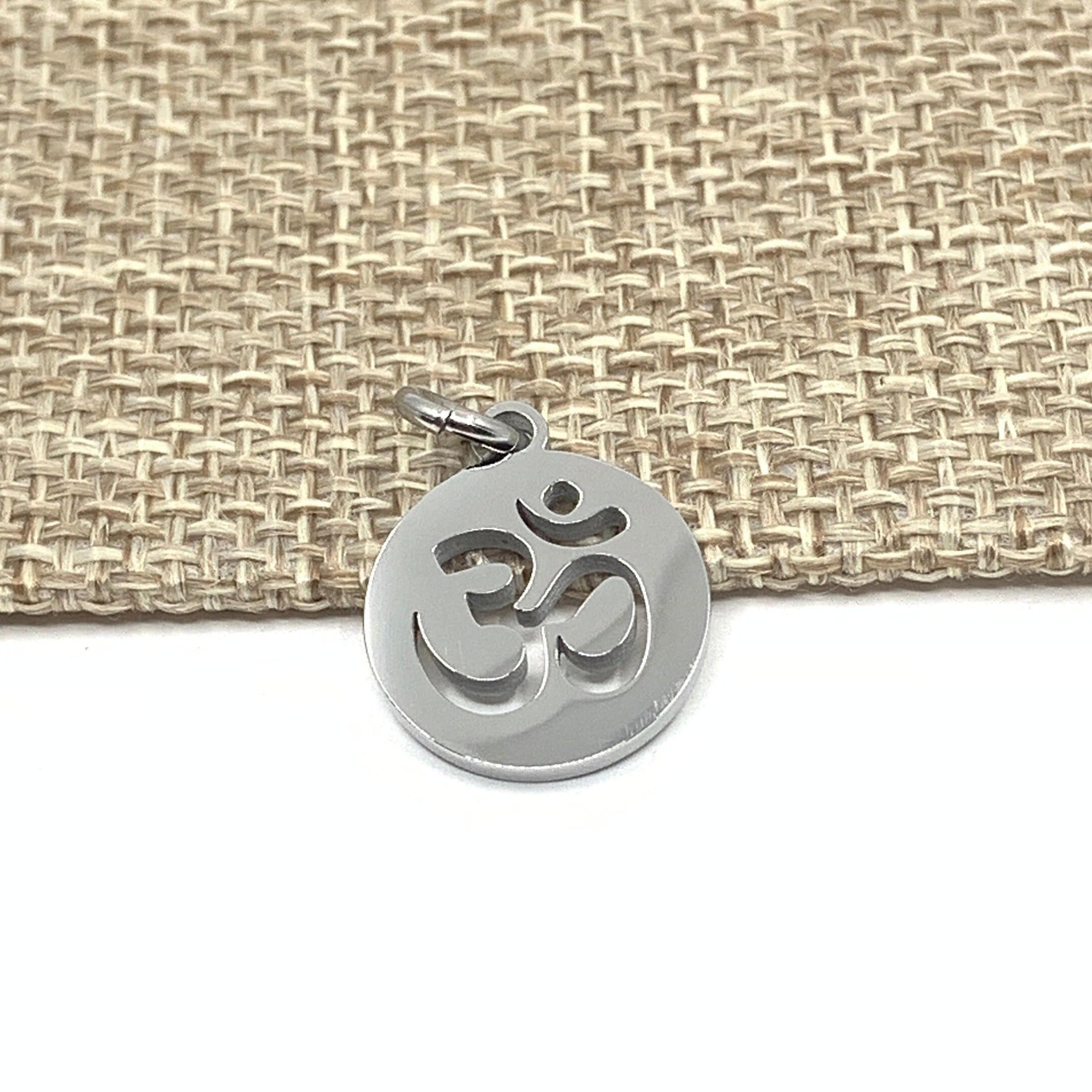 Stainless Steel Om Charm | Bellaire Wholesale