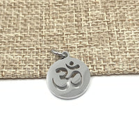 Stainless Steel Om Charm | Bellaire Wholesale