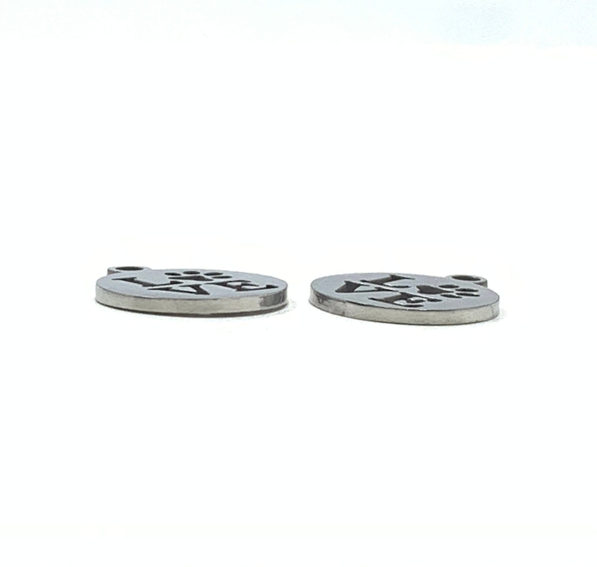 Thickness of Love Paw Print Charm