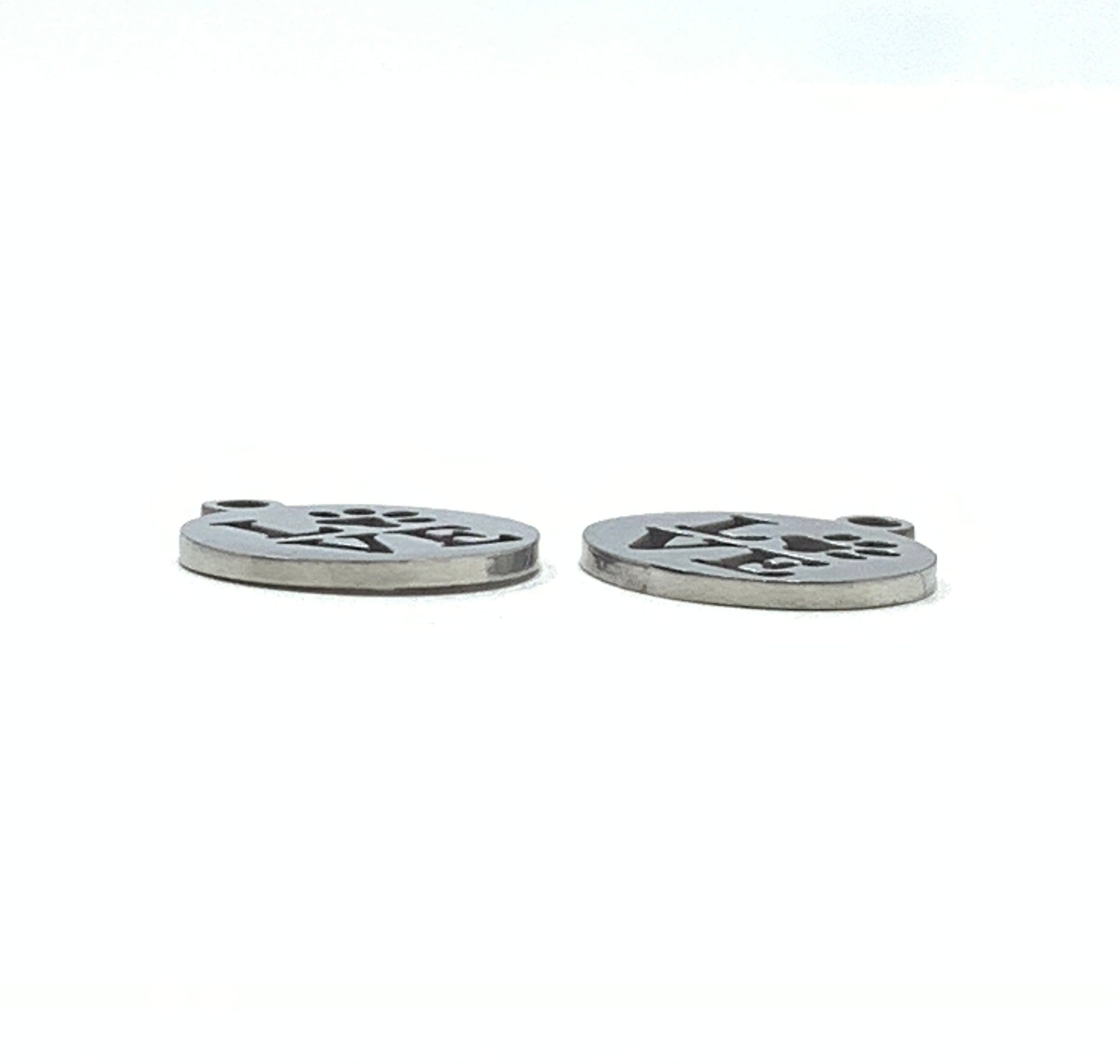 Thickness of Love Paw Print Charm