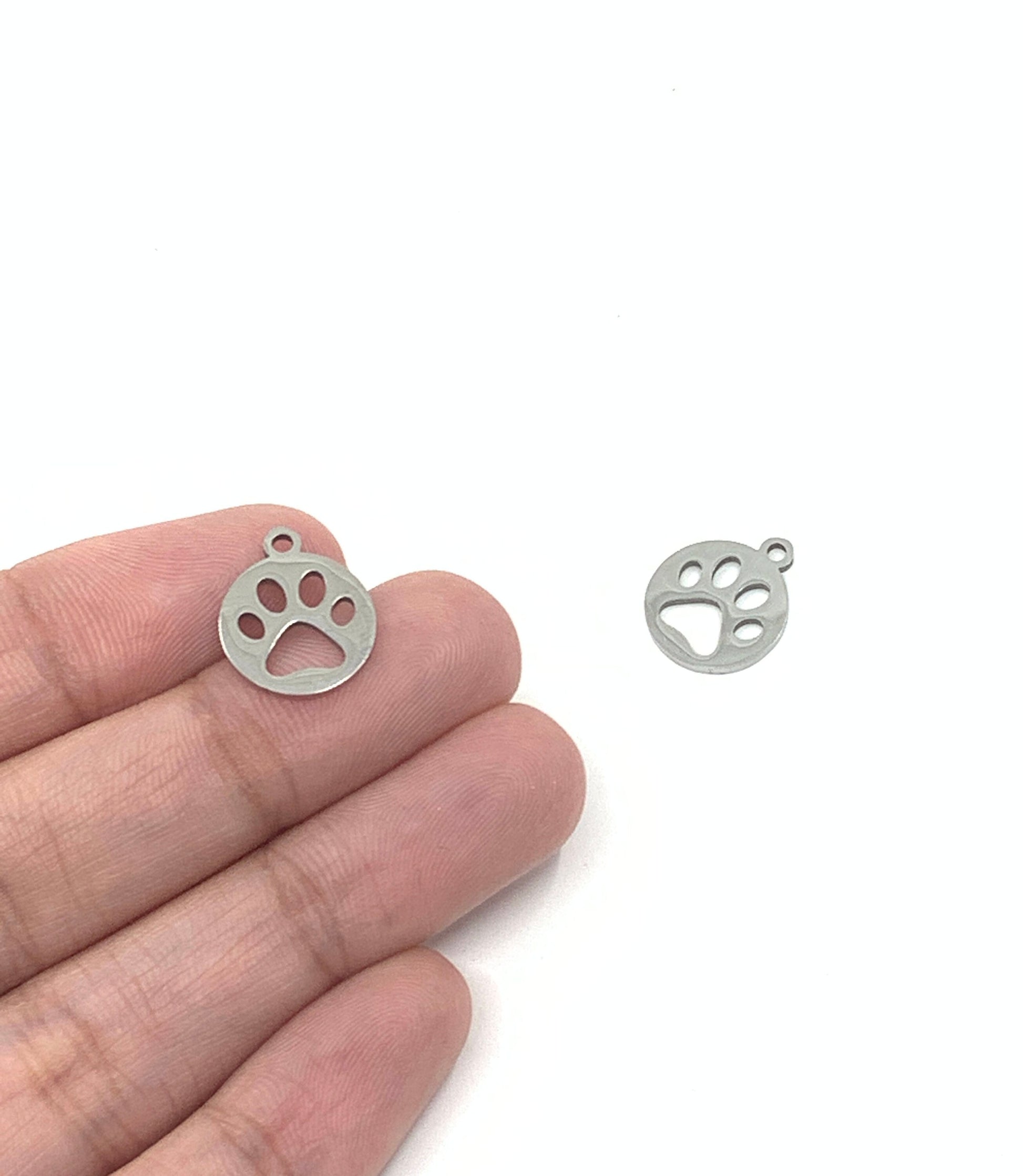 Stainless Steel Paw Print Charm | Bellaire Wholesale