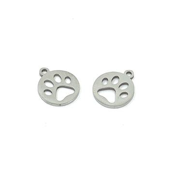 Stainless Steel Paw Print Charm | Bellaire Wholesale