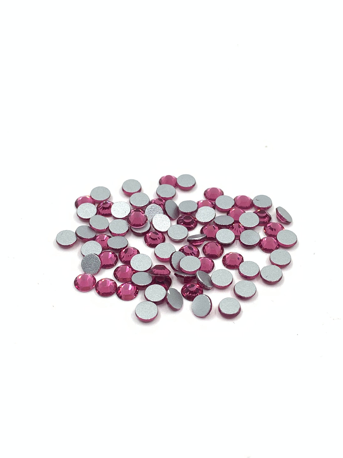 Fuchsia Rhinestone flatbacks ss34 with foil back