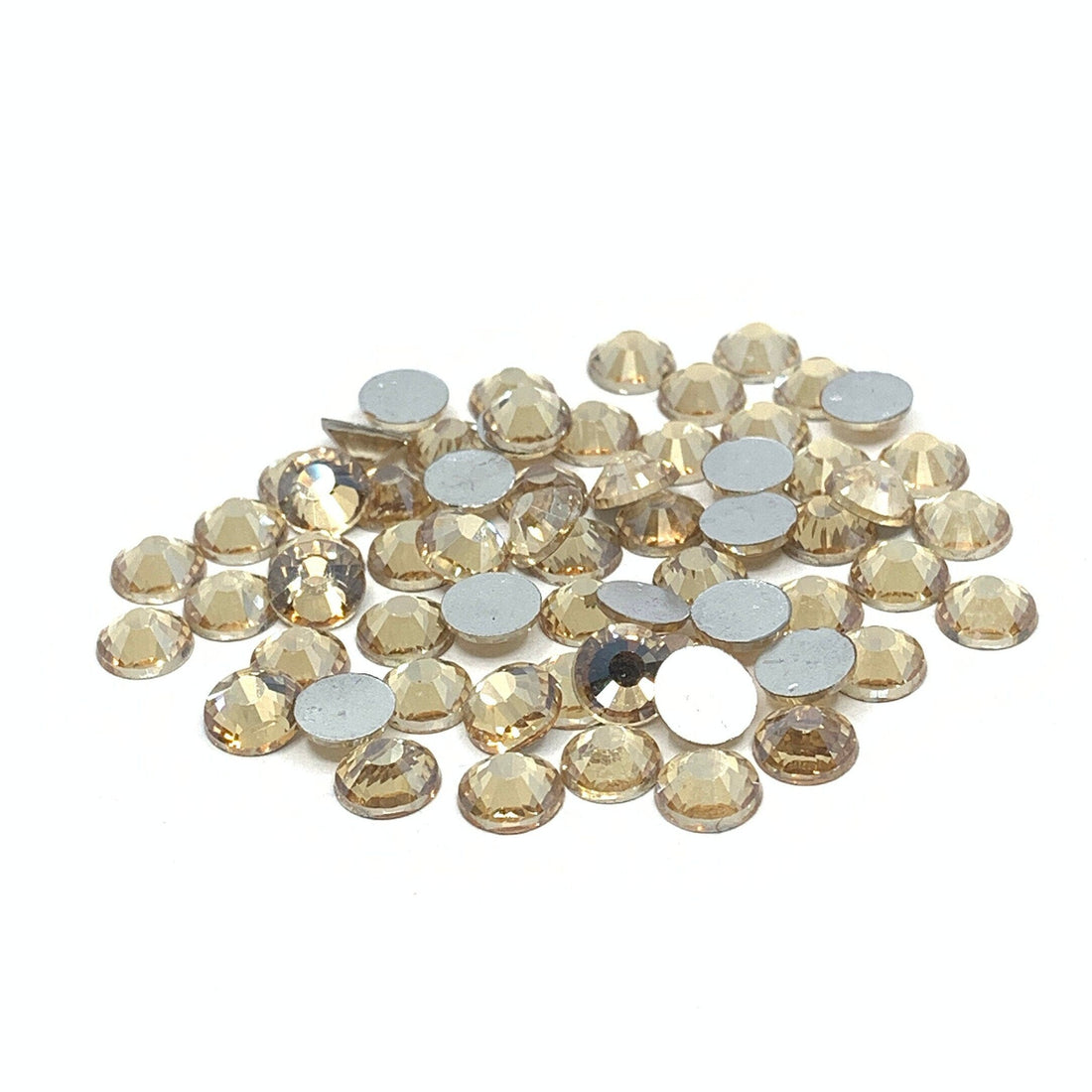 Non Hotfix Golden Shadow Rhinestone Flatbacks with foil back