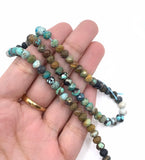 Mix turquoise faceted rondelle beads on hand for size reference 