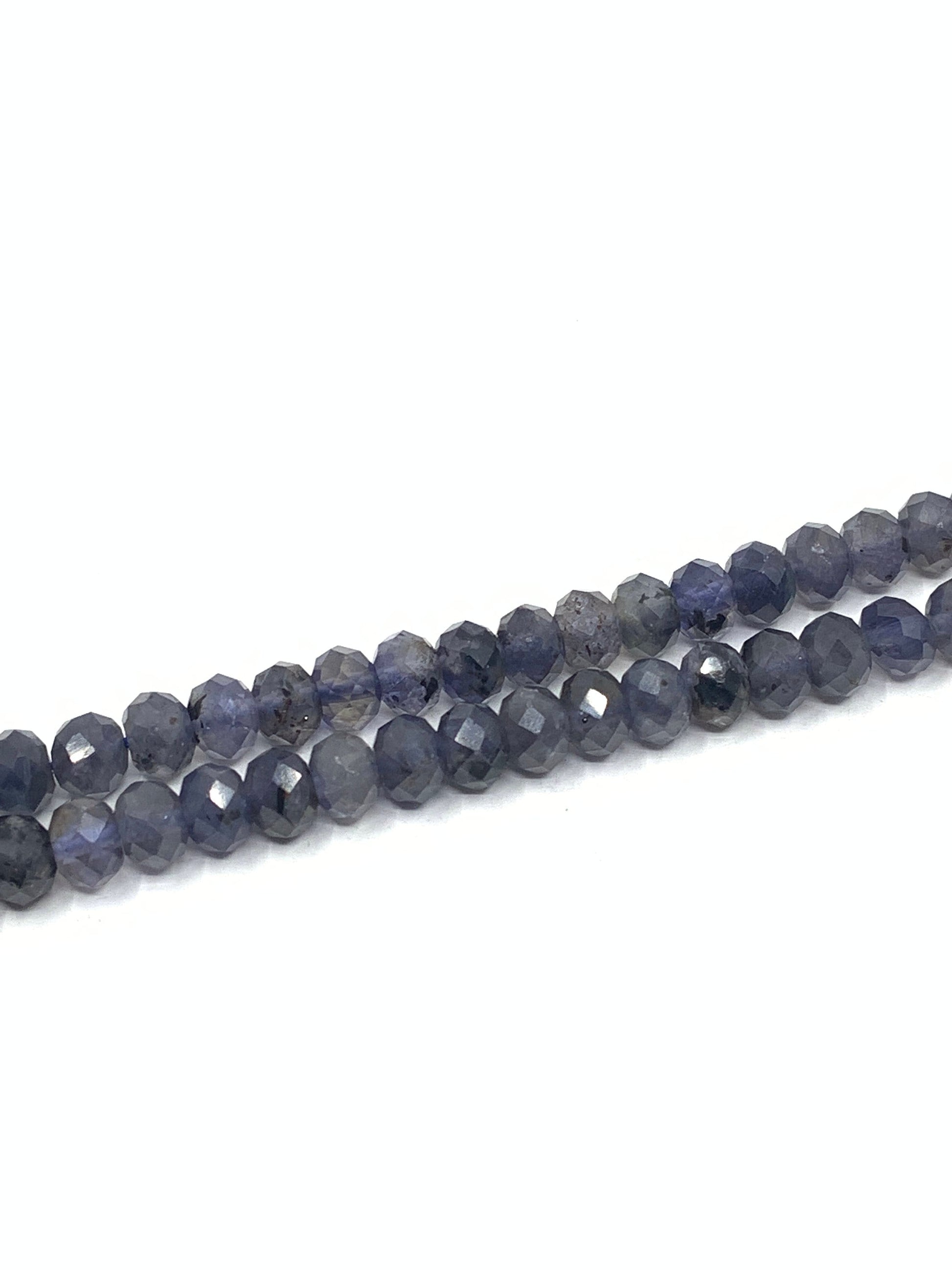 Faceted lolite beads