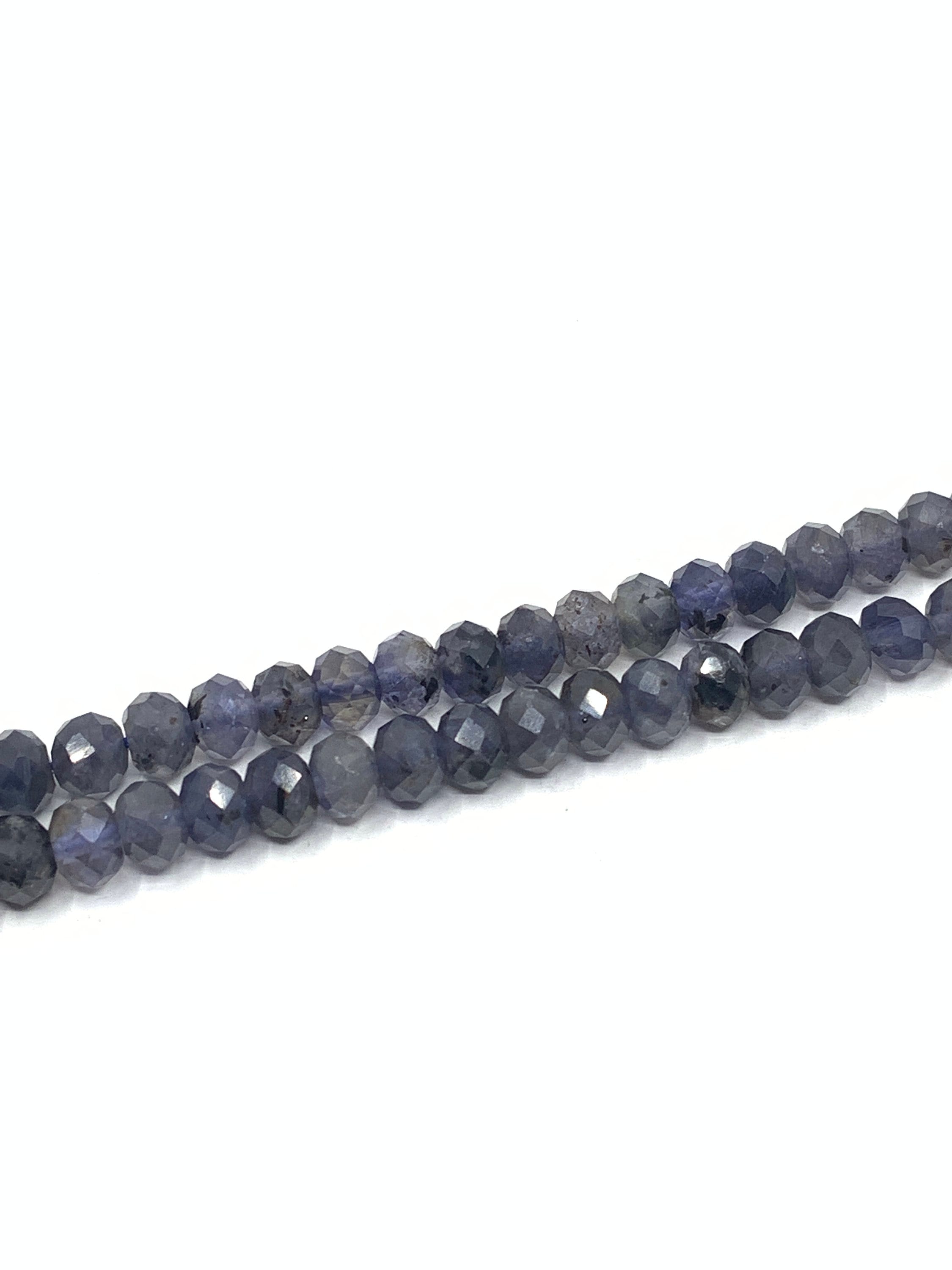 Faceted lolite beads