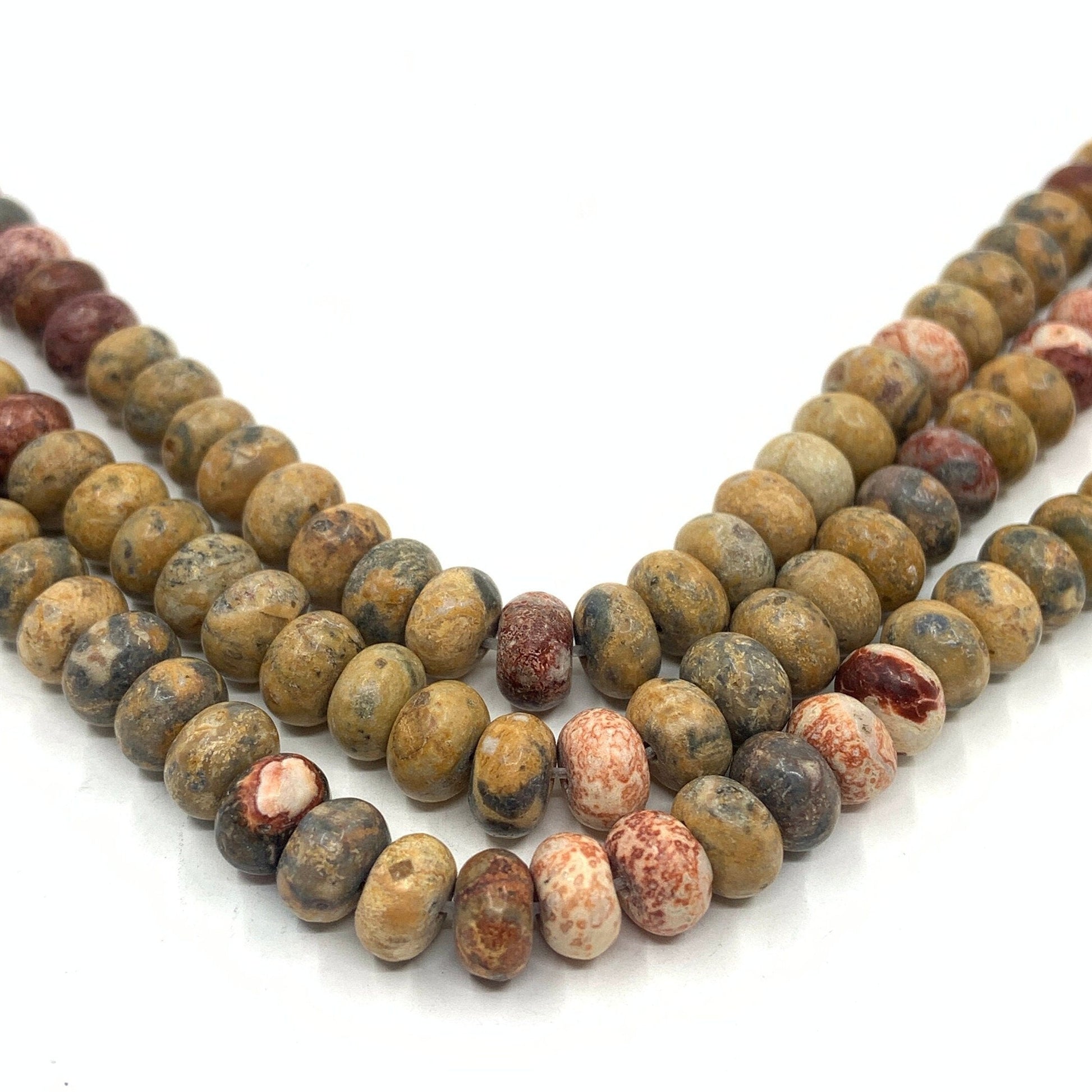 Donut shape mixed jasper beads