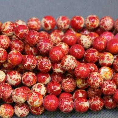 8mm Imperial Sediment Red Bead | Bellaire Wholesale