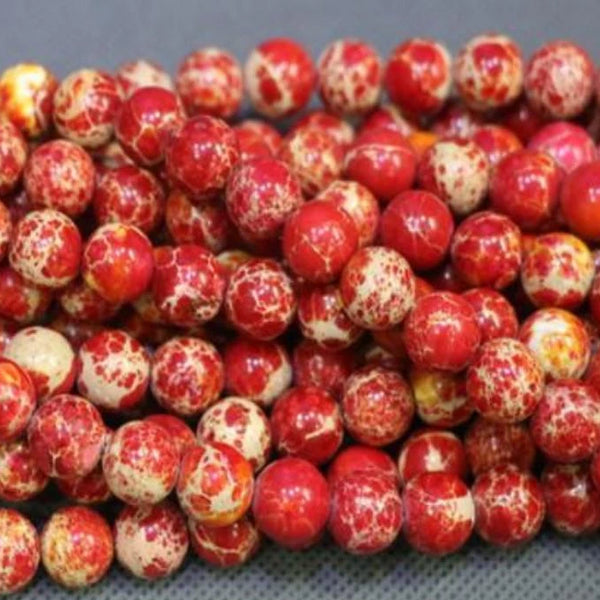 10mm Imperial Sediment Red Bead | Bellaire Wholesale