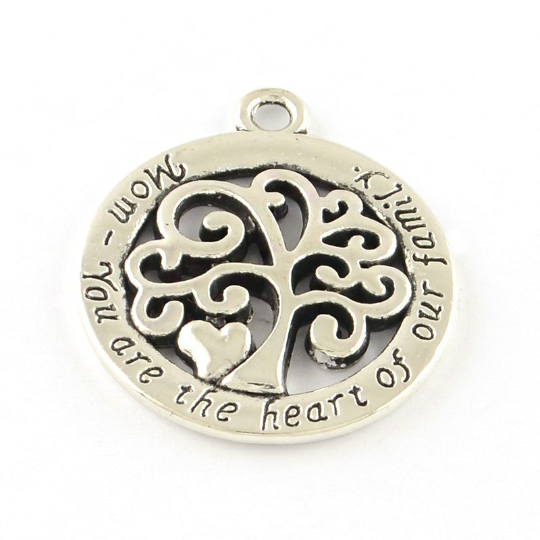 Alloy Silver Mom Charm | Bellaire Wholesale