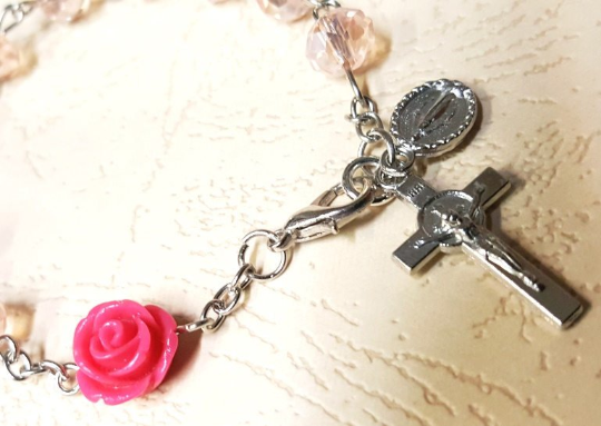Pink Rosary Bracelet | Bellaire Wholesale