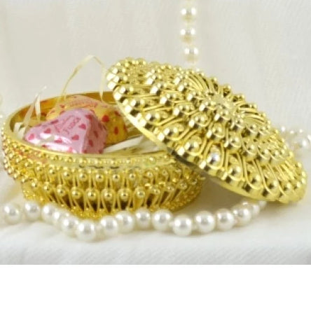 Round Gold Candy Box | Bellaire Wholesale