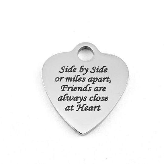 Friends Engraved Heart Charm | Bellaire Wholesale