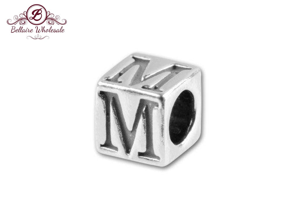 Sterling Silver Alphabet Cube letter | Bellaire Wholesale