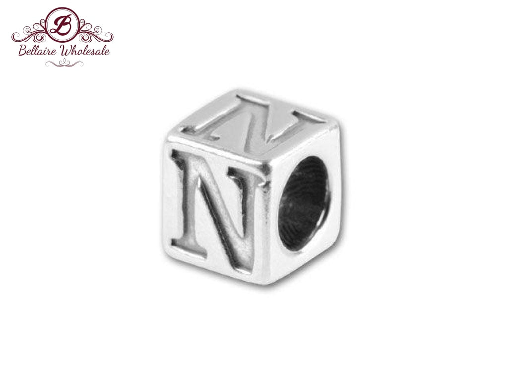 Sterling Silver Alphabet Cube letter | Bellaire Wholesale