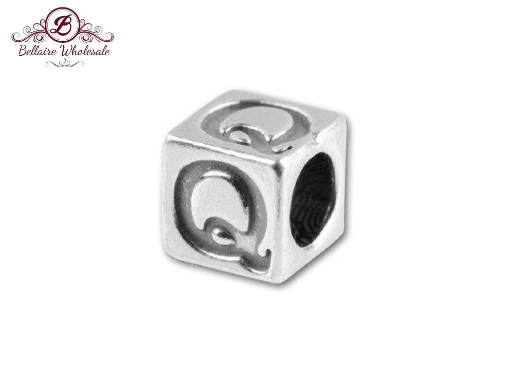 Sterling Silver Alphabet Cube letter | Bellaire Wholesale