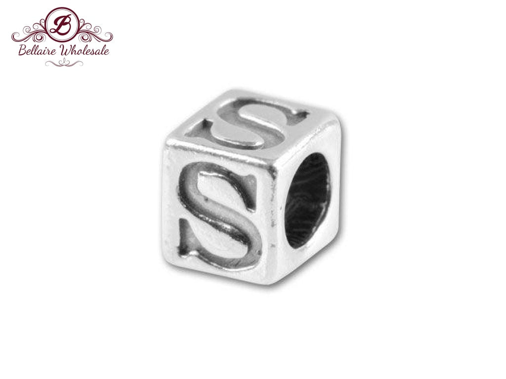 Sterling Silver Alphabet Cube letter | Bellaire Wholesale