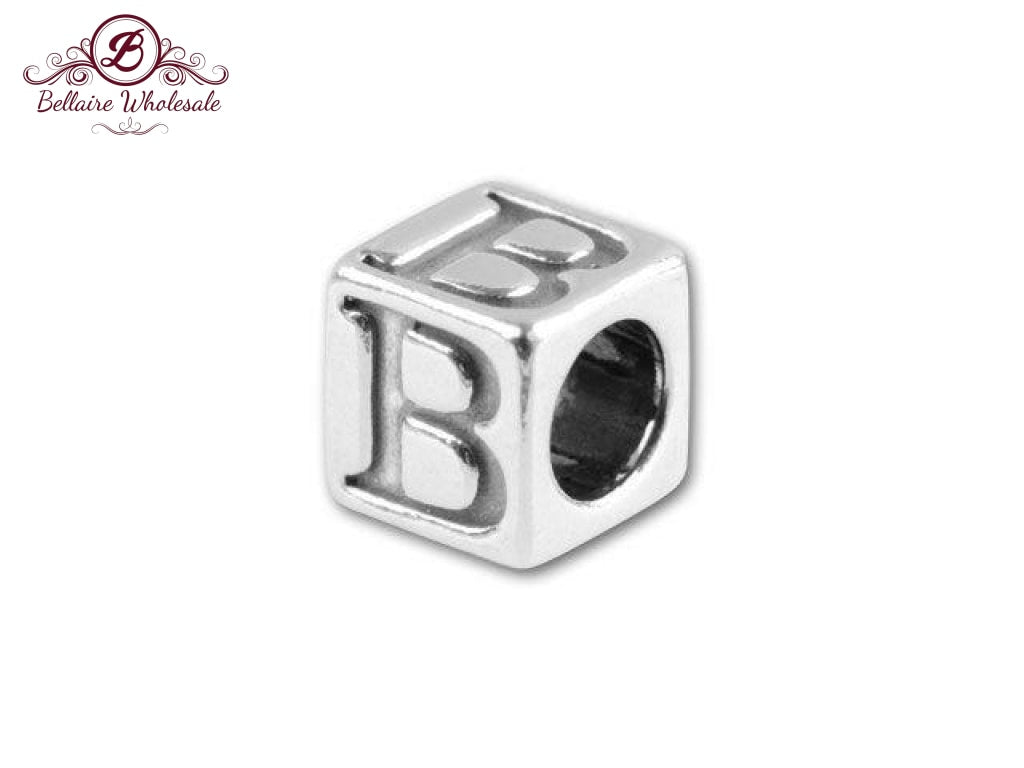Sterling Silver Alphabet Cube letter | Bellaire Wholesale