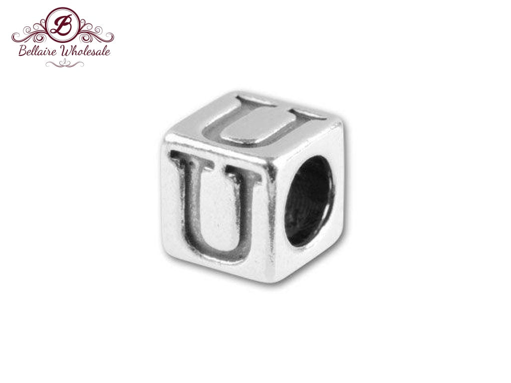 Sterling Silver Alphabet Cube letter | Bellaire Wholesale