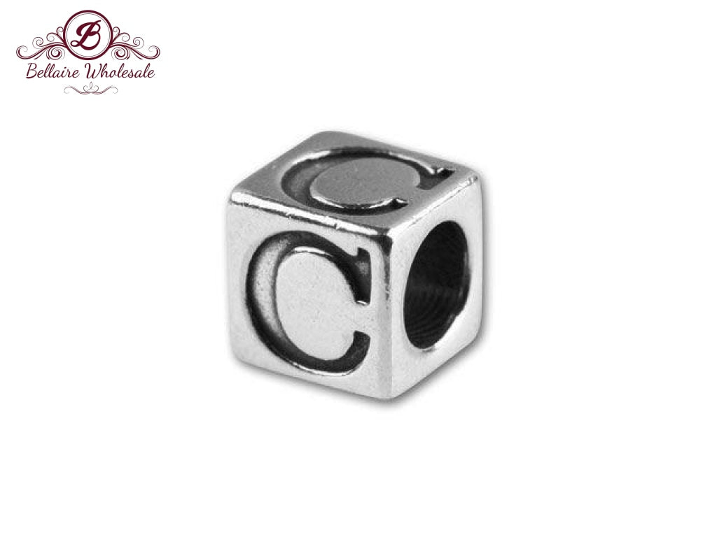 Sterling Silver Alphabet Cube letter | Bellaire Wholesale