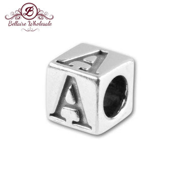 Sterling Silver Alphabet Cube letter | Bellaire Wholesale