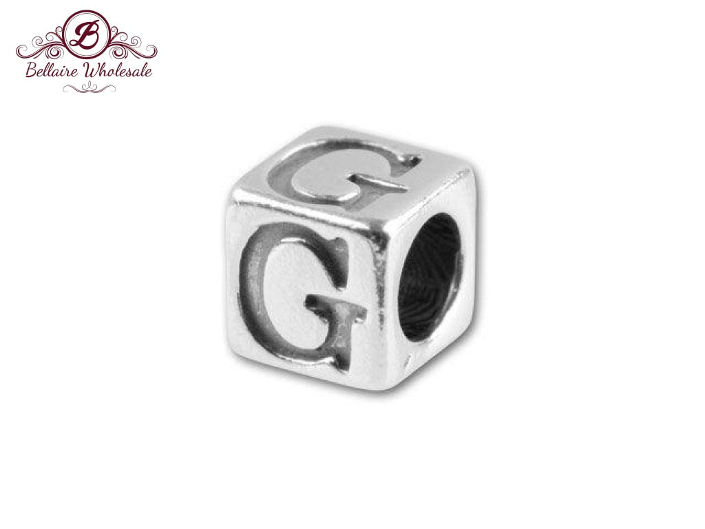 Sterling Silver Alphabet Cube letter | Bellaire Wholesale