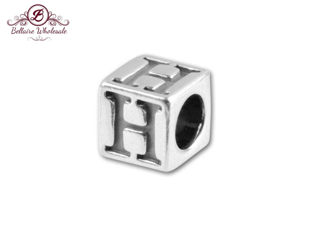 Sterling Silver Alphabet Cube letter | Bellaire Wholesale