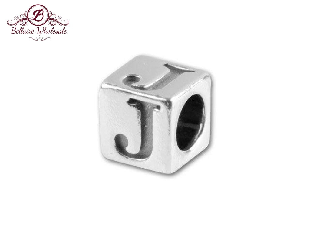 Sterling Silver Alphabet Cube letter | Bellaire Wholesale