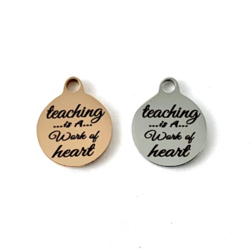 Teacher's Day Engraved Charm | Bellaire Wholesale