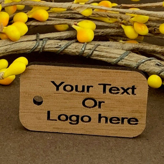 Laser Engraved Wood Charm with/ without Ring | Bellaire Wholesale