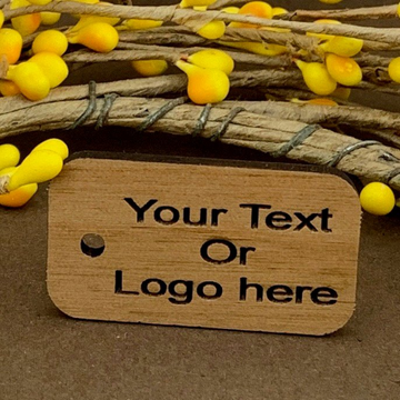 Laser Engraved Wood Charm with/ without Ring | Bellaire Wholesale