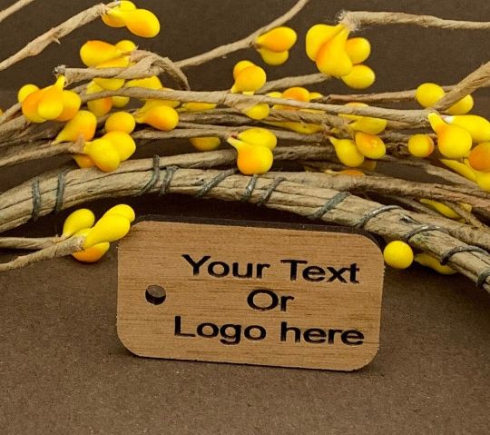 Laser Engraved Wood Charm with/ without Ring | Bellaire Wholesale